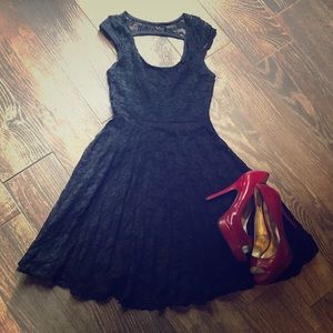 Wet Seal Black Lace Dress
